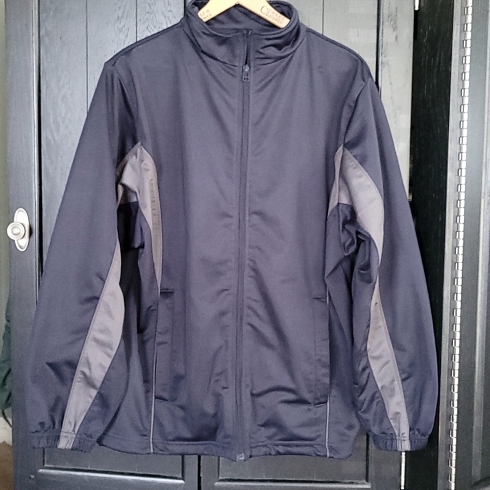 Badger jacket dark navy and dark gray stripe
